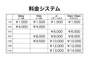 料金表